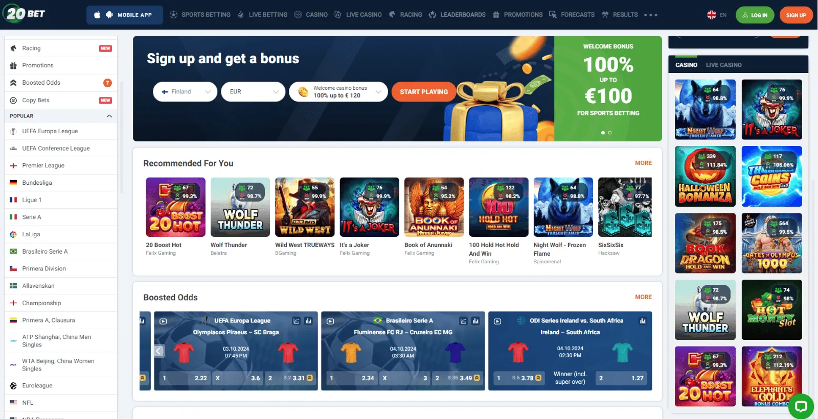20 Bet casino 20 Bet